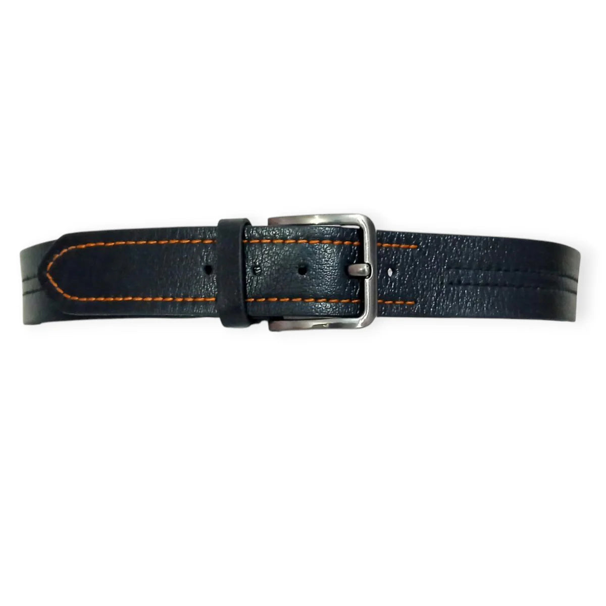 B0002 Black Leather Casual Belt – Contrast-Stitched Men’s Belt | House of Leather