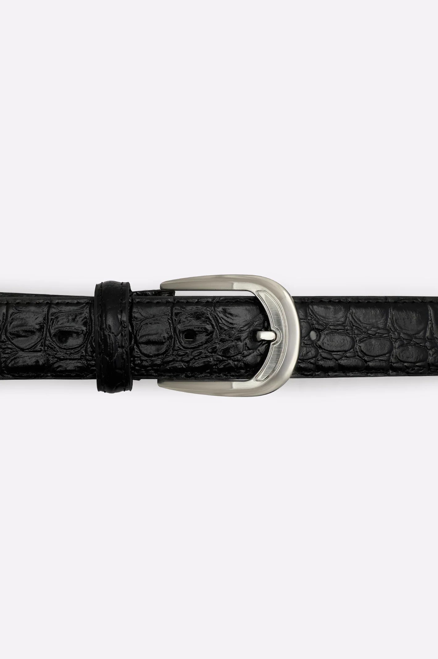B0004 Black Leather Formal Belt for Men โ Slim & Classic Style with Premium Finish | House of Leather