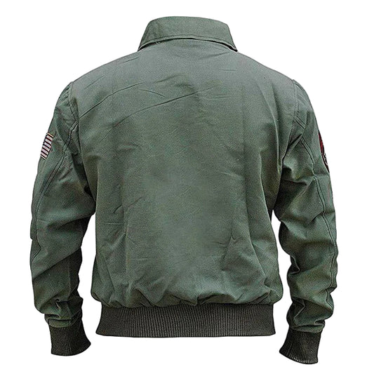 DJM0014 Men’s Red Varsity Letterman Jacket – “Crows” Edition, Classic Retro Biker Style