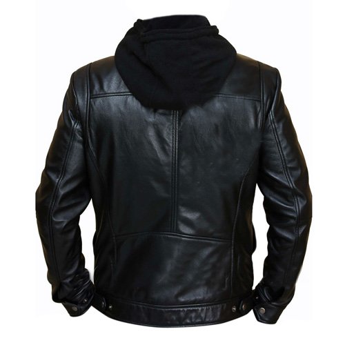 LJM0075 Men’s Premium Hooded Winter Leather Jacket – Warm, Lightweight & Outerwear for Everyday Use Coat
