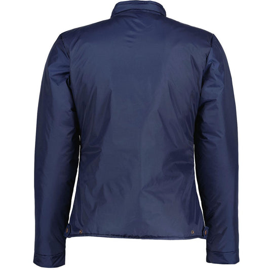 DJM0008 Men’s Retro Racer Jacket – Navy Blazer with Mustard & Red Stripes | Classic Vintage Streetwear Coat