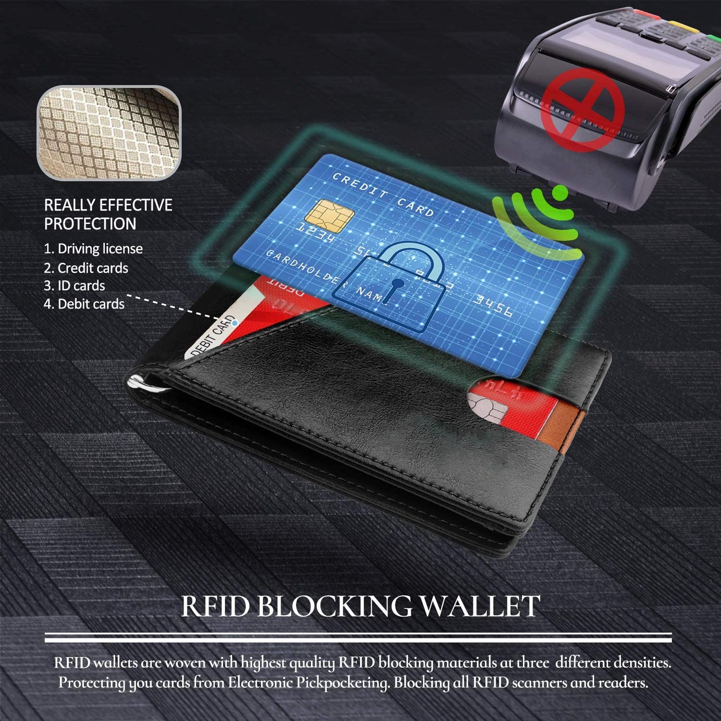 W0003 Slim RFID‑Blocking Bifold Wallet for Men – Minimalist Front Pocket Wallet with Money Clip & Coin Pocket | House of Leather