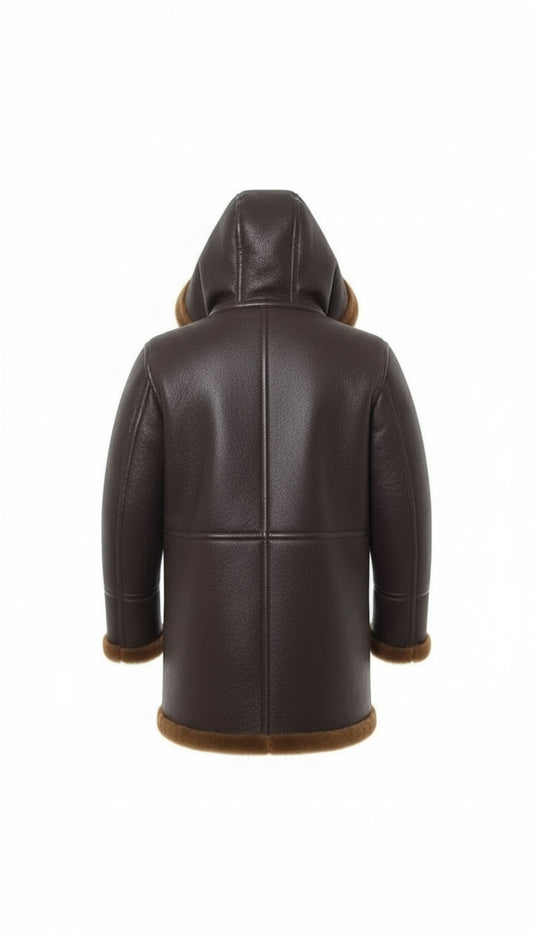 FCM0004 RAF B3 Real Shearling Inner Real Quality Fur Sheep Leather Bomber Coat