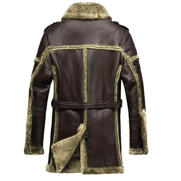 MFC05 Sheepskin Shearling Fur Coat – Available in Brown & Ginger | Genuine Leather Winter Coat