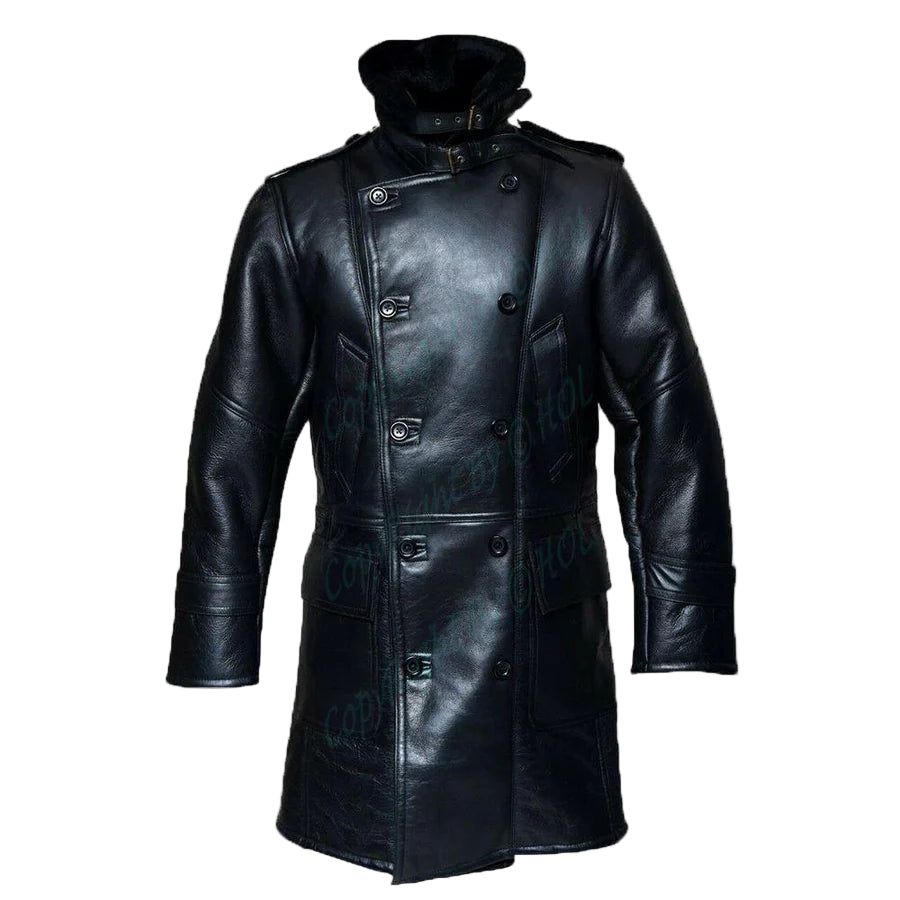 MFC01 Black Shearling Fur B3 RAF – Genuine Leather WWII Aviator Winter Jacket