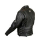 LJM0004 Men’s Police Biker Black & Brown Real Leather Jacket – Dual Tone Motorcycle Rider Style