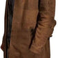 LCM0011 Men’s Vegas A7 Veteran Ranger Classic Jacket Duster — Brown Cotton & Denim Long Coat