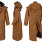 LCM0012 Unisex Edinburgh Long Coat – Antique Brown Cotton Outdoor Duster | All-Weather Long Coat