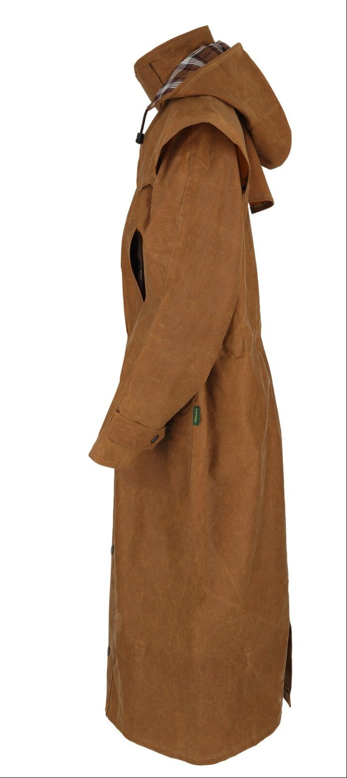 LCM0012 Unisex Edinburgh Long Coat – Antique Brown Cotton Outdoor Duster | All-Weather Long Coat