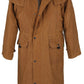 LCM0012 Unisex Edinburgh Long Coat – Antique Brown Cotton Outdoor Duster | All-Weather Long Coat