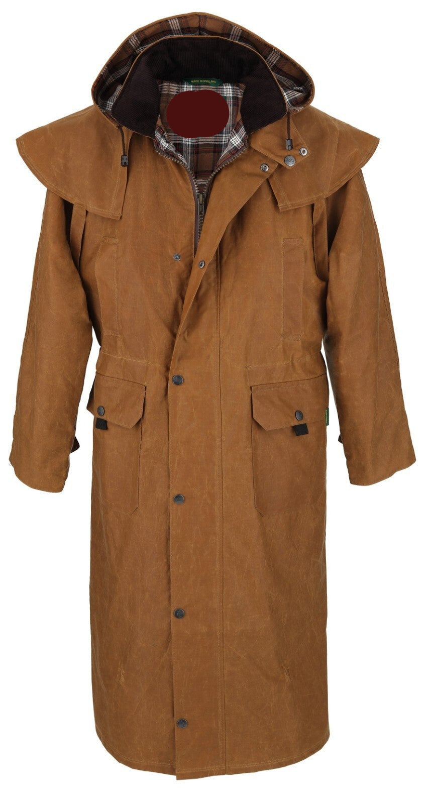 LCM0012 Unisex Edinburgh Long Coat – Antique Brown Cotton Outdoor Duster | All-Weather Long Coat