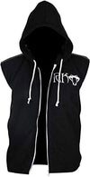 DJM0028 Men’s Black Sleeveless Hoodie Vest – RKO Wrestling Style Denim And Cotton Vest with Hood & Zip Closure Inspired by "Randy Orton"