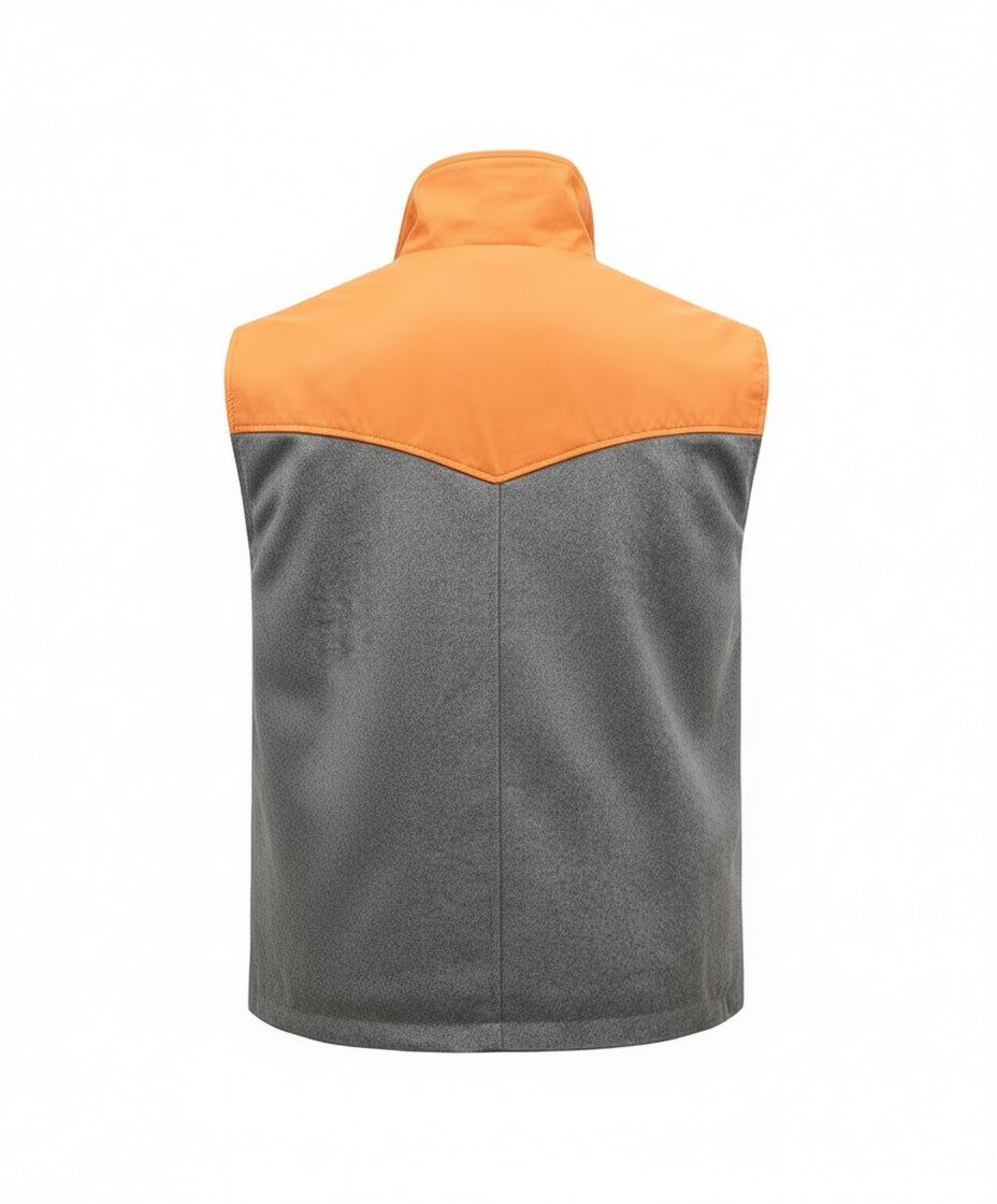 DJM0030 Men's Grey Vest – Classic Western Ranch Style Sleeveless Jacket Inspired By "John Dutton"