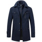 DJM0033 Men’s Long Wool Coat – Winter Windproof Slim Fit Wool Overcoat for Autumn & Cold Weather | 5 Colours Options