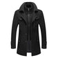 DJM0033 Men’s Long Wool Coat – Winter Windproof Slim Fit Wool Overcoat for Autumn & Cold Weather | 5 Colours Options