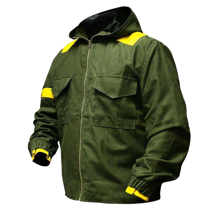 DJM0016 Men's Tyler Joseph Twenty One Pilots Storm Again Jumpsuit Cotton & Denim Green Hood Jacket
