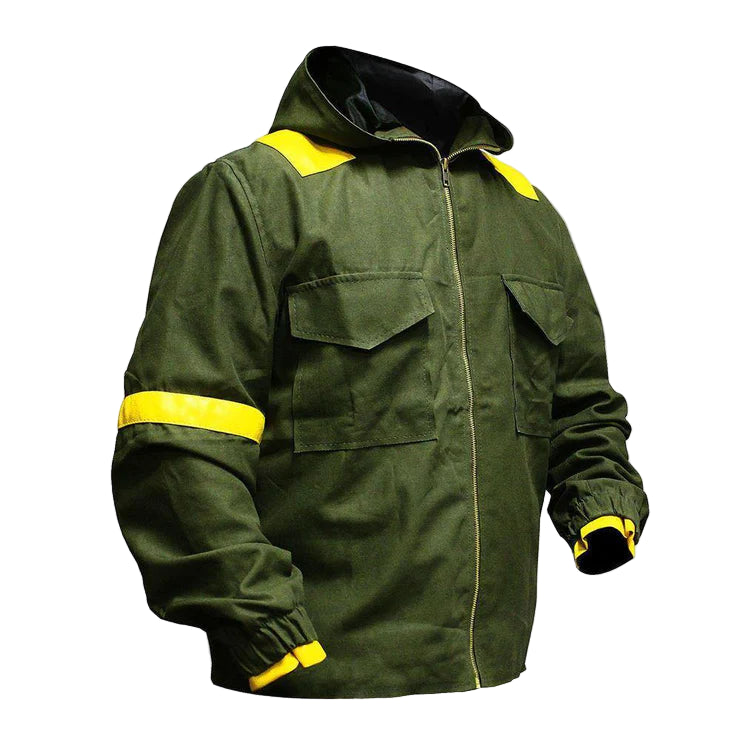 DJM0016 Men's Tyler Joseph Twenty One Pilots Storm Again Jumpsuit Cotton & Denim Green Hood Jacket