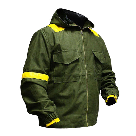 DJM0016 Men's Tyler Joseph Twenty One Pilots Storm Again Jumpsuit Cotton & Denim Green Hood Jacket