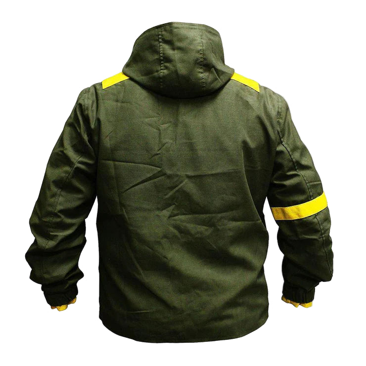 DJM0016 Men's Tyler Joseph Twenty One Pilots Storm Again Jumpsuit Cotton & Denim Green Hood Jacket