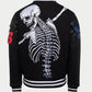 DJM0018 Men's James Blake “Godspeed” Skull Varsity Jacket – Black Wool & Leather Edition