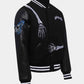 DJM0018 Men's James Blake “Godspeed” Skull Varsity Jacket – Black Wool & Leather Edition