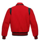 DJM0021 Men’s Red Wool Varsity Jacket – Classic Retro Letterman Streetwear Outerwear