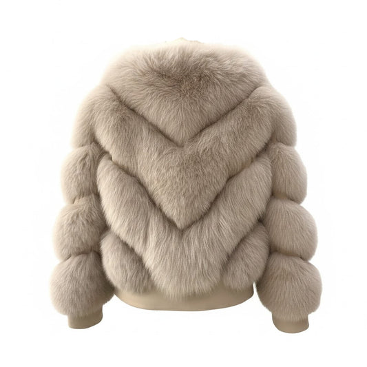 FJF0009 Women’s Luxury Fur Jacket – Premium Soft Fur, Warm Winter Outerwear With Cozy Style