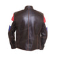 FJLM007 Men’s Dutch Netherland Flag Vintage Brown Genuine Cowhide Leather Jacket