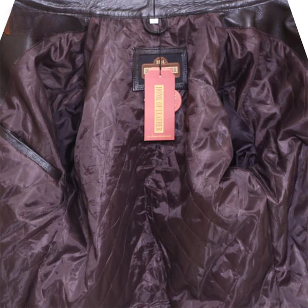 FJLM007 Men’s Dutch Netherland Flag Vintage Brown Genuine Cowhide Leather Jacket