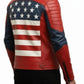 FJLM0010 Men’s USA Flag Biker Real Leather Jacket – Bold Stars & Stripes Motorcycle Style