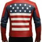 FJLM0010 Men’s USA Flag Biker Real Leather Jacket – Bold Stars & Stripes Motorcycle Style