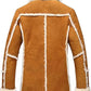 FJM0018 Vintage Men’s Shearling Leather Jacket | Classic Winter-Ready Fur-Lined Coat