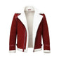 FJM0027 Men’s Shearling Leather Jacket Inspired By Ryan Reynolds Spirited – Suede Winter Jacket with Fur Lining