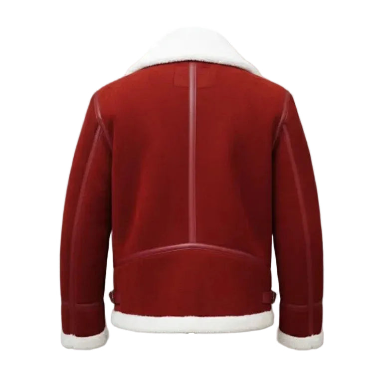 FJM0027 Men’s Shearling Leather Jacket Inspired By Ryan Reynolds Spirited – Suede Winter Jacket with Fur Lining
