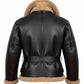 FJM0011 Men’s Brown RAF WW11 Aviator Jacket – Soft Fur-Style Lining, Premium Finish & Classic Biker B-3 Design