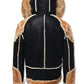 FJM0014 Men's Jordan Craig El Jefe Moto Racer Jacket – Black Coffee ‑Real Shearling Fur Biker Coat
