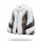 FJF0005 Women's Fox Fur Jacket, Slim fit Short White-Silver Fox Fur Jacket, Warm Cozy Outerwear for Parties & Everyday Fashion