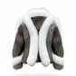 FJF0005 Women's Fox Fur Jacket, Slim fit Short White-Silver Fox Fur Jacket, Warm Cozy Outerwear for Parties & Everyday Fashion