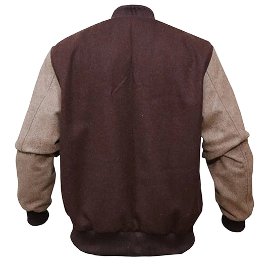 DJM0010 Men's Hotline Miami “B” Logo Varsity Denim & Wool Bomber Jacket – Premium Streetwear