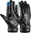 LG0001 Men’s & Women's Winter Genuine Sheepskin Leather Gloves – Warm Lined Touchscreen Driving & Motorcycle Gloves