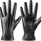 LG0002 Men's & Women’s Winter Leather Gloves – Warm Lined Touchscreen Driving & Fashion Gloves