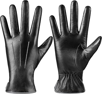 LG0002 Men's & Women’s Winter Leather Gloves – Warm Lined Touchscreen Driving & Fashion Gloves