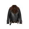 LJF0019 Women’s Real Leather RAF-B3 Aviator Jacket – Vintage Pilot Bomber Coat, Shearling Lined, Winter Outerwear