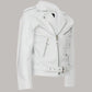 LJM0063 Men’s White Premium Leather Jacket – Sheep Leather, Slim Fit & Timeless Classic Style