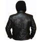 LJM0075 Men’s Premium Hooded Winter Leather Jacket – Warm, Lightweight & Outerwear for Everyday Use Coat