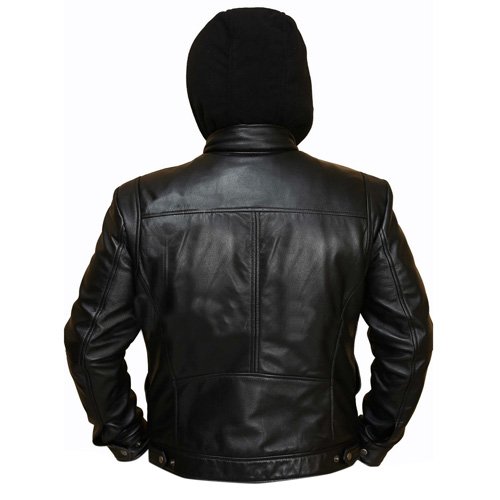 LJM0075 Men’s Premium Hooded Winter Leather Jacket – Warm, Lightweight & Outerwear for Everyday Use Coat