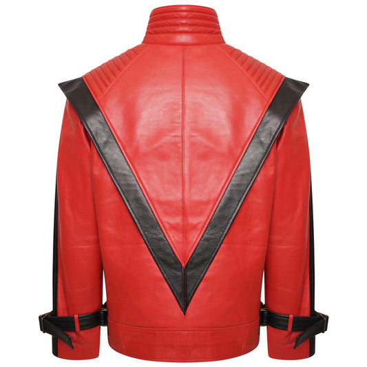 LJM0076 Men’s Faux Leather Thriller Jacket – Inspired by Michael Jackson | Iconic 80s Vintage Bomber for Cosplay & Streetwear