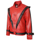 LJM0076 Men’s Faux Leather Thriller Jacket – Inspired by Michael Jackson | Iconic 80s Vintage Bomber for Cosplay & Streetwear