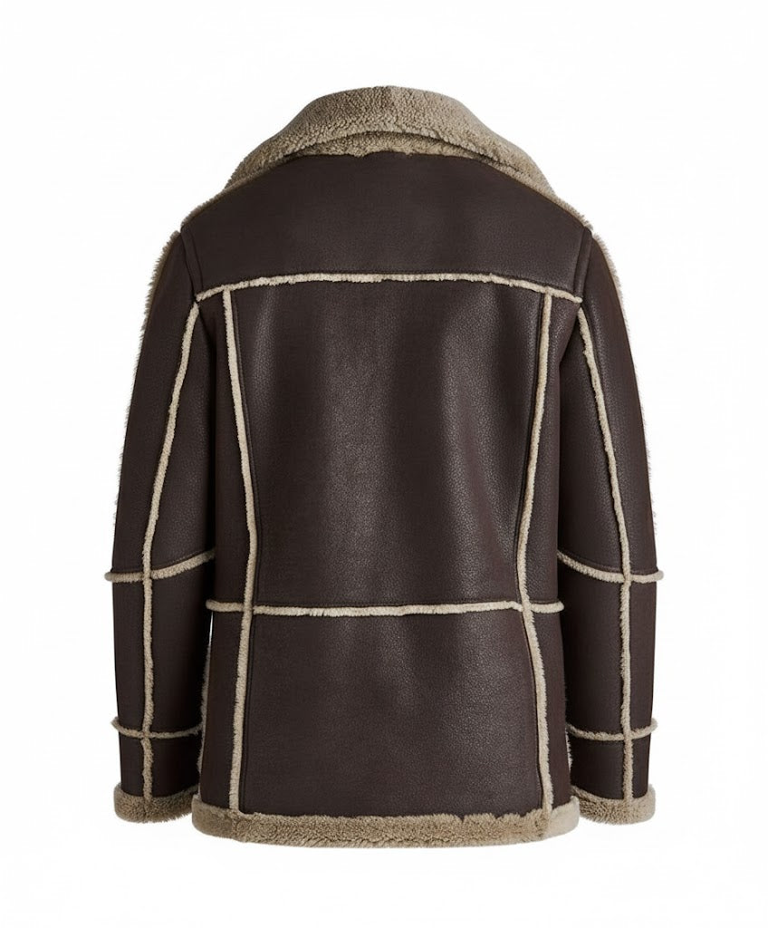 FJM0019 Men’s Premium Winter Fur Jacket – Luxury Warm Lined Long Jacket Inspired by Iconic Vintage Styles Coat