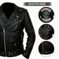 LJM0084 Men’s Vintage-Style Café Racer Black Biker Leather Jacket | Premium Genuine Leather Moto Jacket